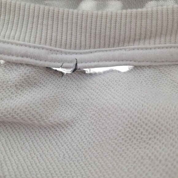 Adidas Changeover Tape Crew Sweatshirt Size Small White Black Spell Out Logo - Picture 4 of 7